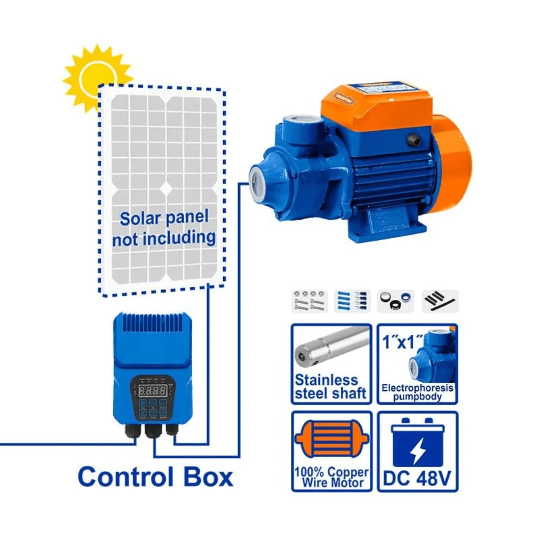Wadfow Solar Peripheral Water Pump 0.5HP - WWPVDC01