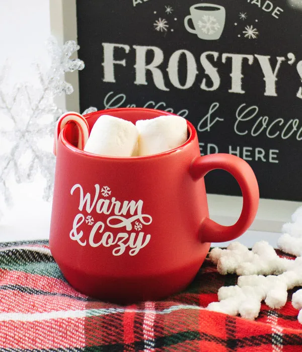Warm & Cozy –  Red Christmas Mug