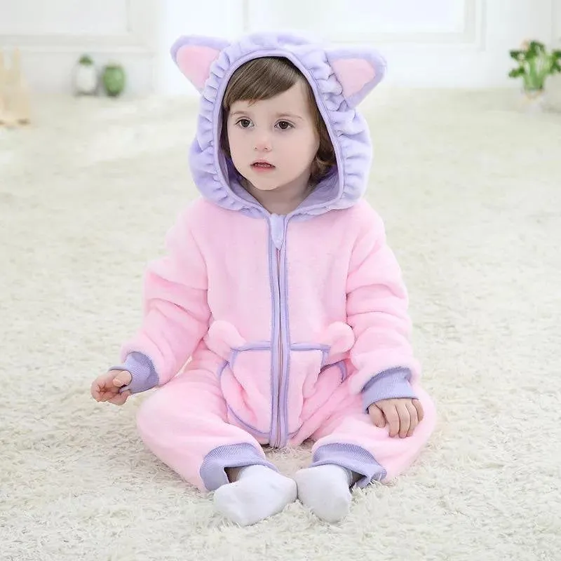 Warm Baby Fleece Romper