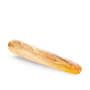 Warm Honey Quartz Yoni Wand Rounded Tip