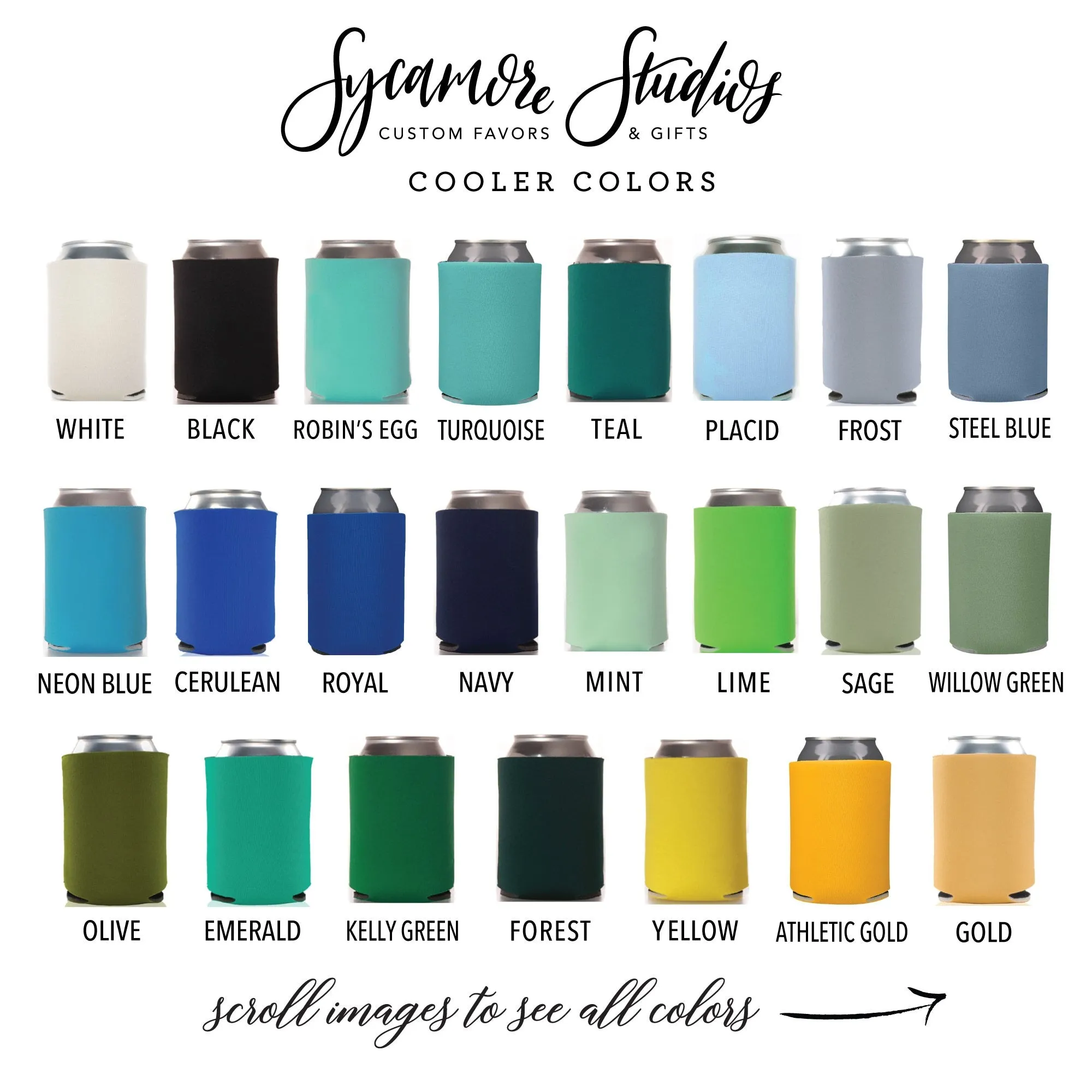 Wedding Can Cooler #233R - Custom Venue Illustration