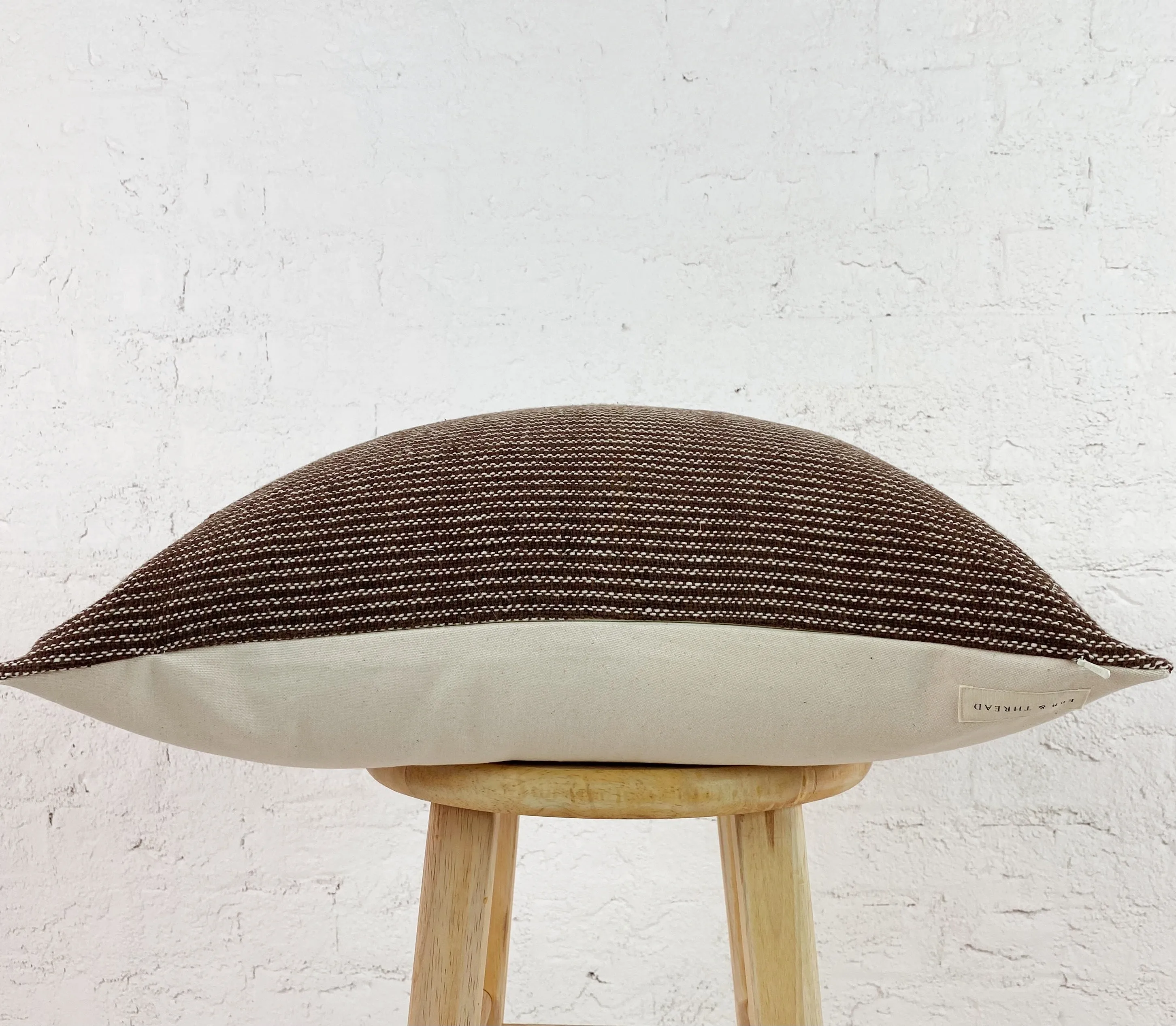 Woven Cotton Ebany Pillow