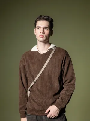 Woven texture sweatshirt