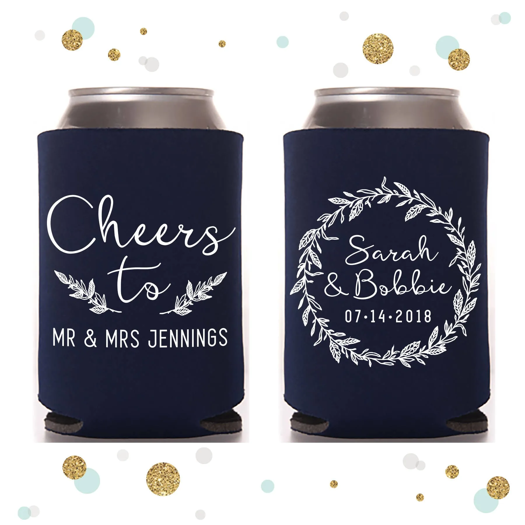 Wreath - Wedding Can Cooler #94R
