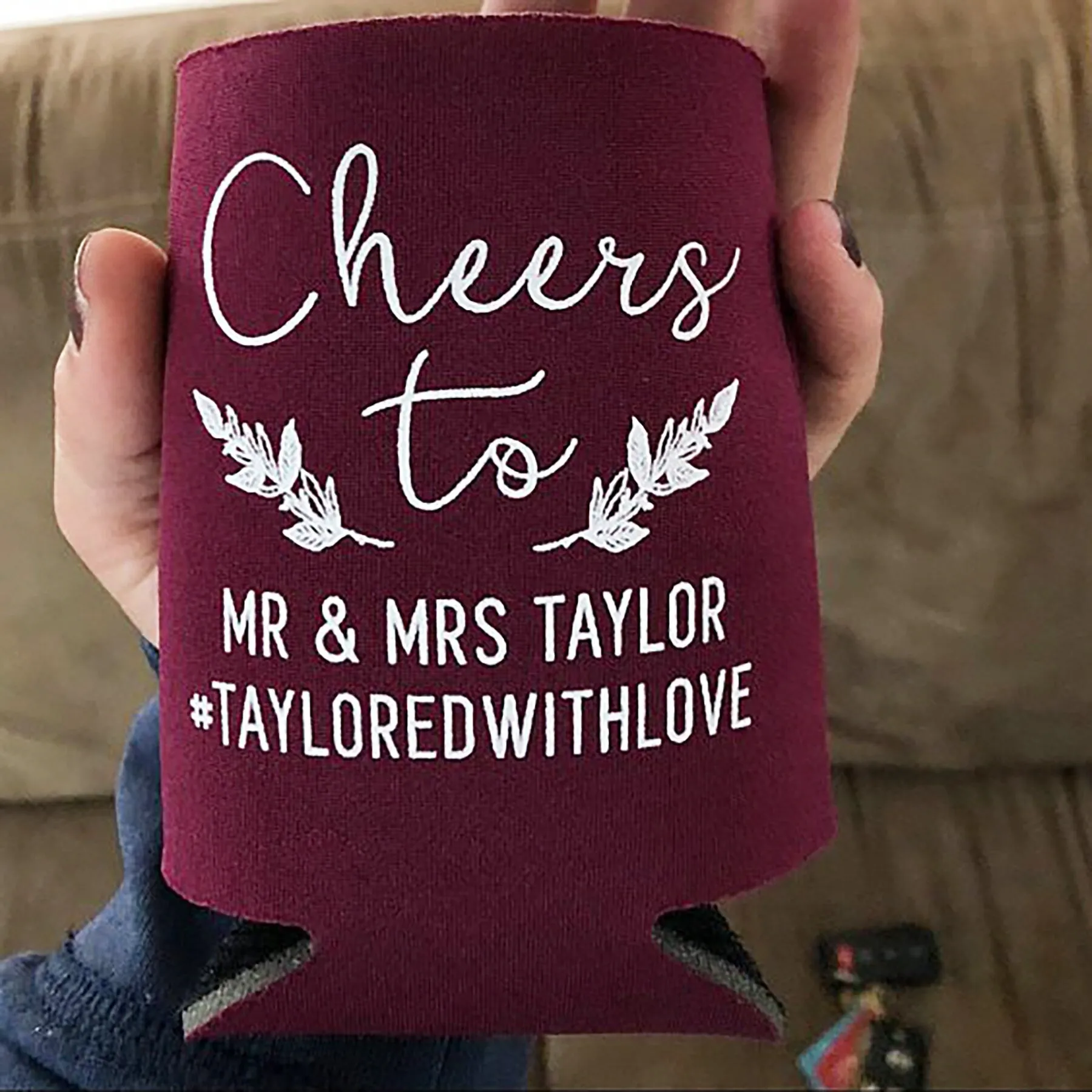 Wreath - Wedding Can Cooler #94R