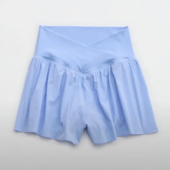 XS. S: Aerie Crossover Flowy Stretch Shorts